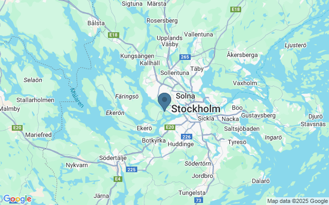 Kaart met locatie Drottningholm Palace